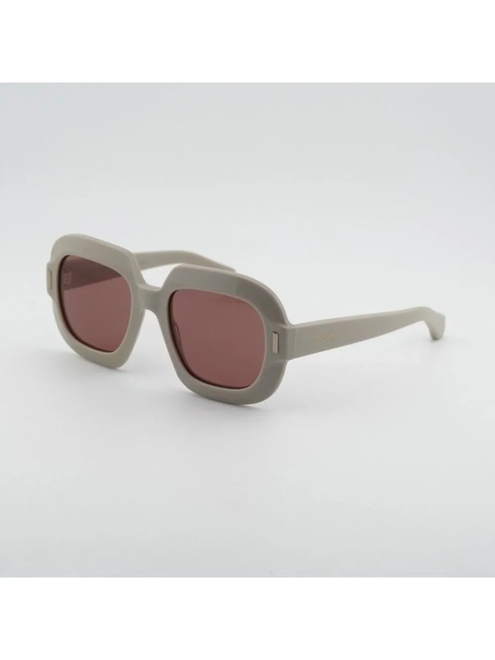 Salvatore Ferragamo SF2068SE 259 Sunglasses Beige Square Frame, Burgundy Lenses
